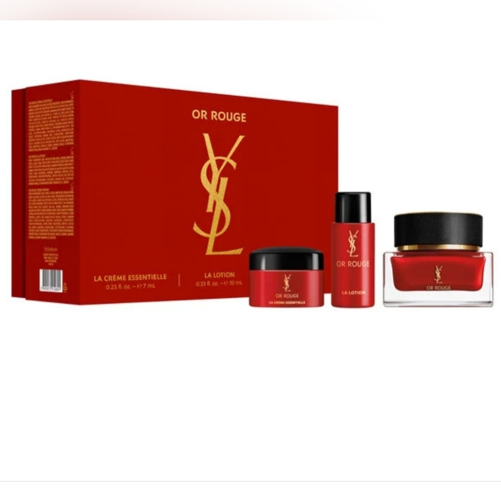 Yvest Saint Laurent 3-Pc Or Rouge Luxury Skincare Set